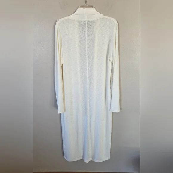Michael Stars Off White Duster Cardigan Women's Long Sleeve Sweater Size Large - Picture 3 of 11